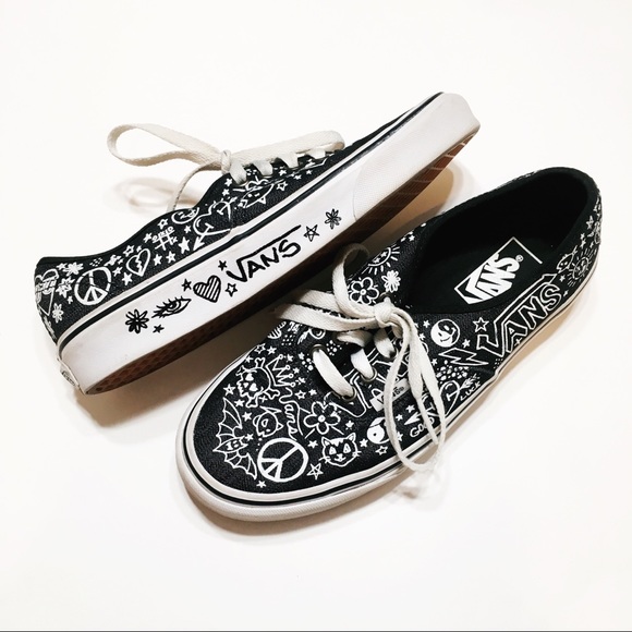 vans doodle shoes